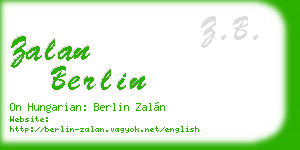 zalan berlin business card